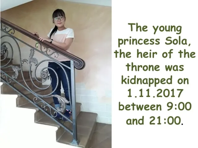The young princess Sola, the heir of the throne was kidnapped on