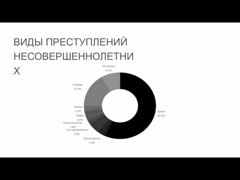 ВИДЫ ПРЕСТУПЛЕНИЙ НЕСОВЕРШЕННОЛЕТНИХ