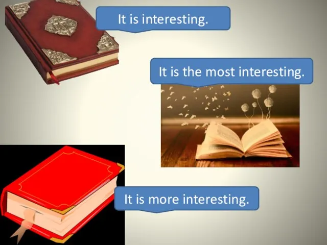 It is interesting. It is more interesting. It is the most interesting.