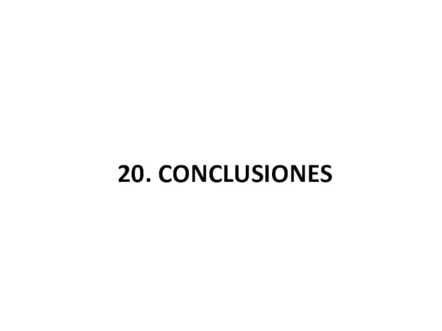 20. CONCLUSIONES