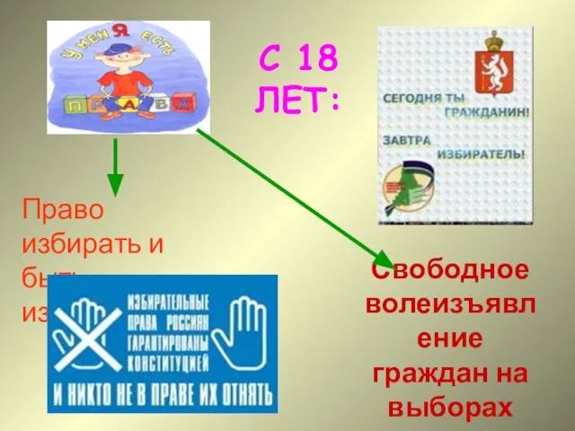 Право избирать и быть избранным С 18 ЛЕТ: Свободное волеизъявление граждан на выборах