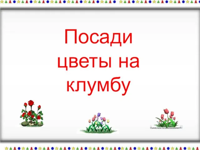 Посади цветы на клумбу