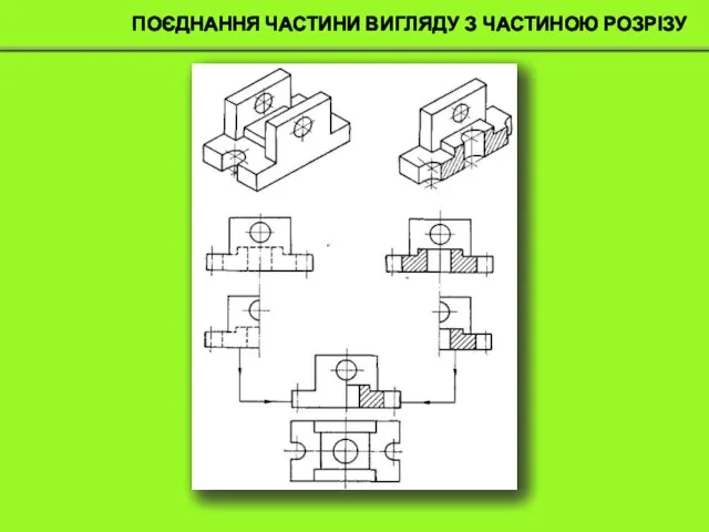 ПОЄДНАННЯ ЧАСТИНИ ВИГЛЯДУ З ЧАСТИНОЮ РОЗРІЗУ