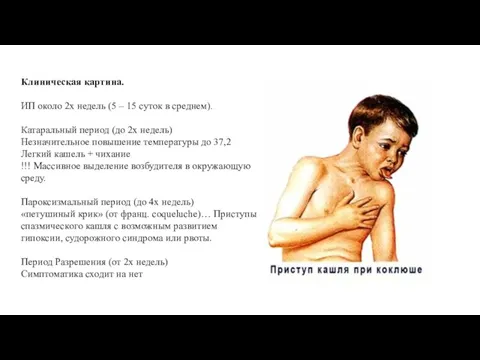 Клиническая картина. ИП около 2х недель (5 – 15 суток в среднем).