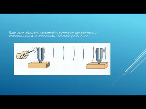 Еще один эффект, связанный с волновым движением, о котором нельзя не вспомнить - эффект резонанса