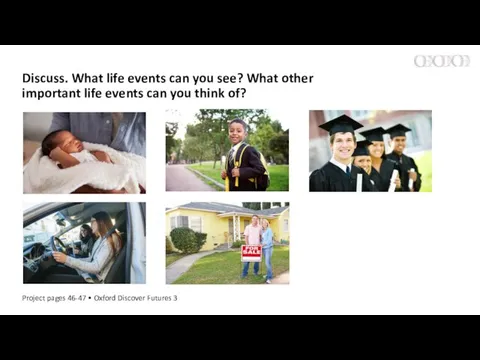 Discuss. What life events can you see? What other important life events