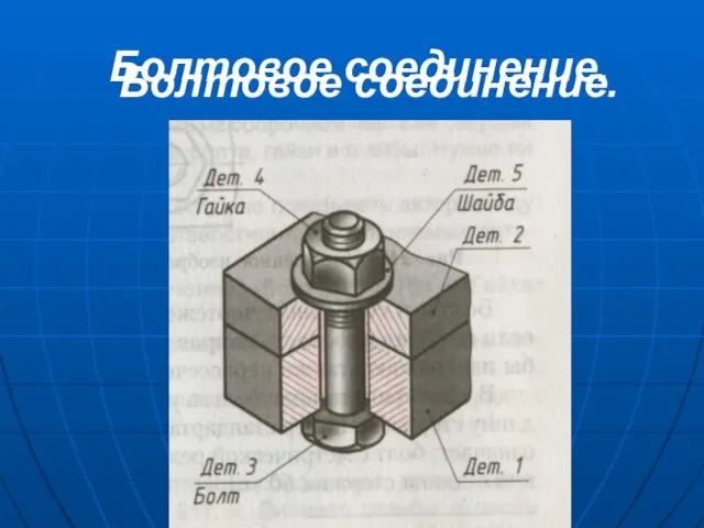 Болтовое соединение. Болтовое соединение.