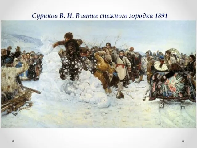 Суриков В. И. Взятие снежного городка 1891