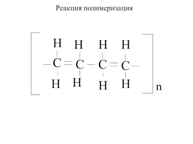 Реакция полимеризация C C H H H H C C H H H H n