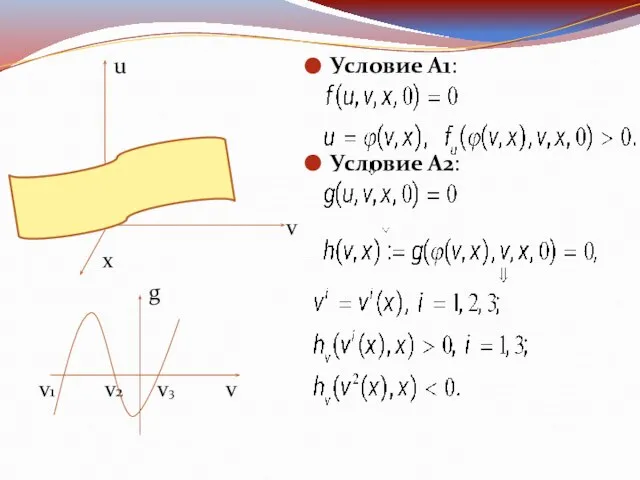 u v x g v1 v2 v3 v Условие А1: Условие А2: