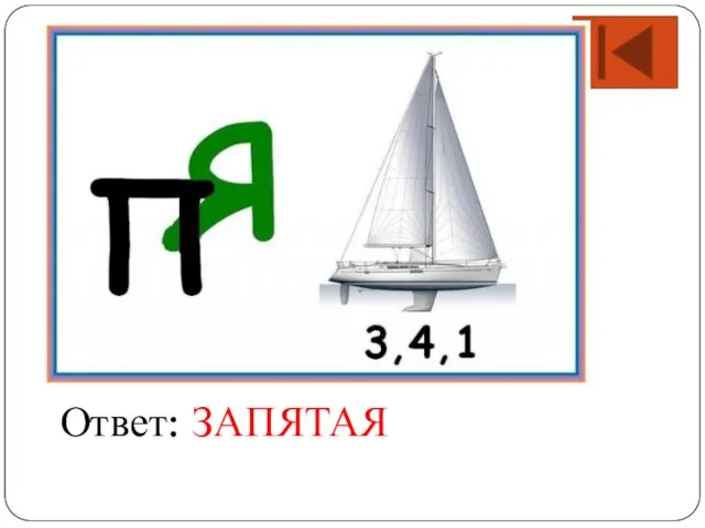 Ответ: ЗАПЯТАЯ