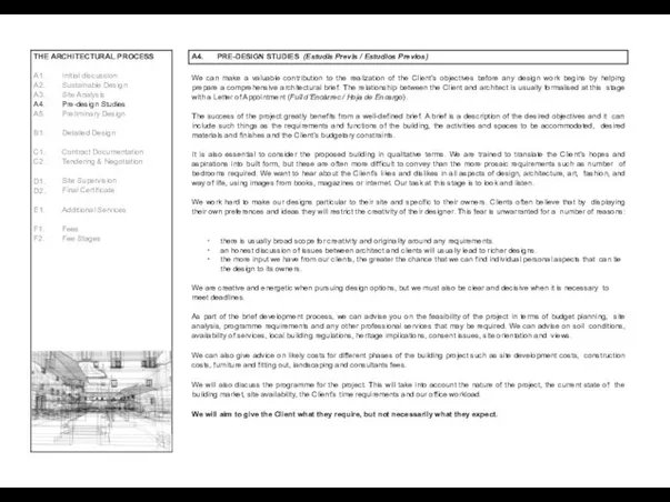 THE ARCHITECTURAL PROCESS A1. A2. A3. A4. A5. 4 / 13 Initial