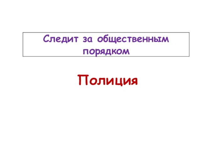 Полиция