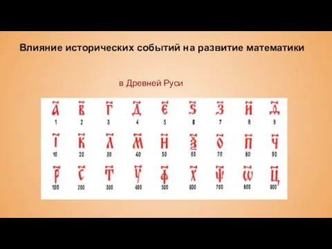 Влияние исторических событий на развитие математики в Древней Руси