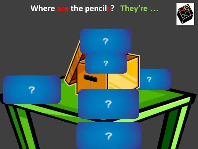 Where are the pencils? They’re …