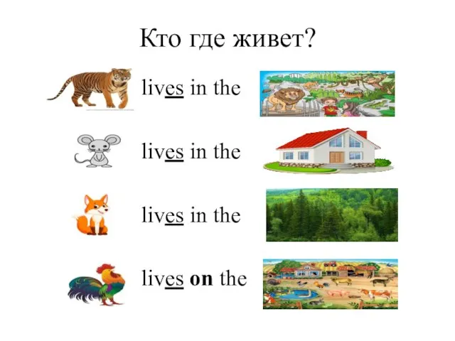 Кто где живет? lives in the lives in the lives in the lives on the