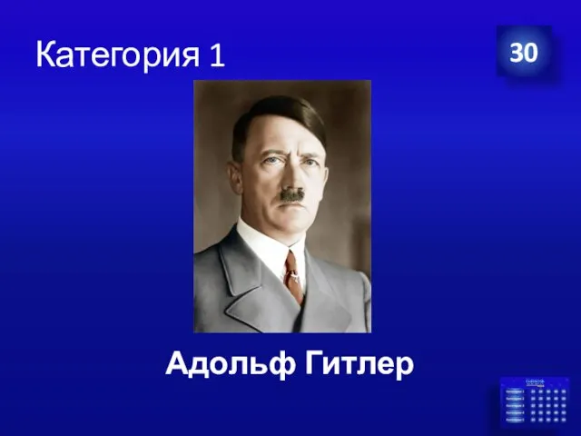 Категория 1 30 Адольф Гитлер