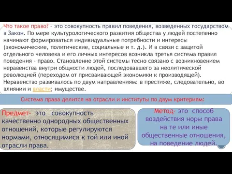 Что такое право? – это совокупность правил поведения, возведенных государством в Закон.