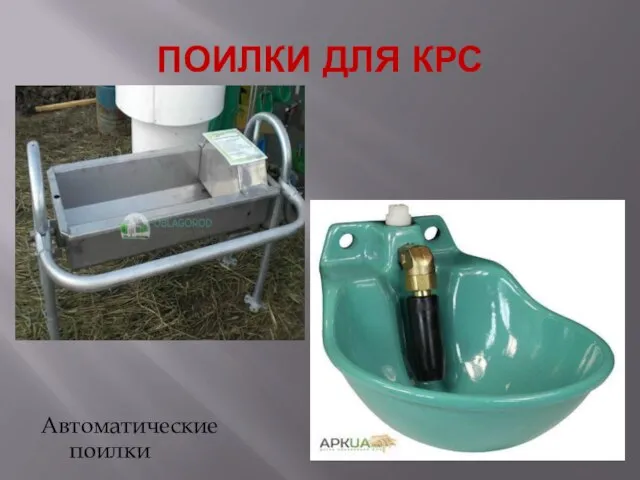 ПОИЛКИ ДЛЯ КРС Автоматические поилки