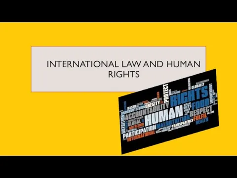 INTERNATIONAL LAW AND HUMAN RIGHTS