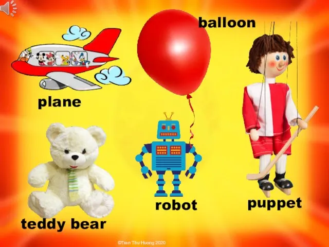 ©Tran Thu Huong 2020 plane balloon teddy bear puppet robot