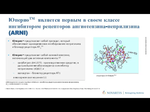 ЮпериоТМ является первым в своем классе ингибитором рецепторов ангиотензина-неприлизина (ARNI) ЮпериоТМ представляет