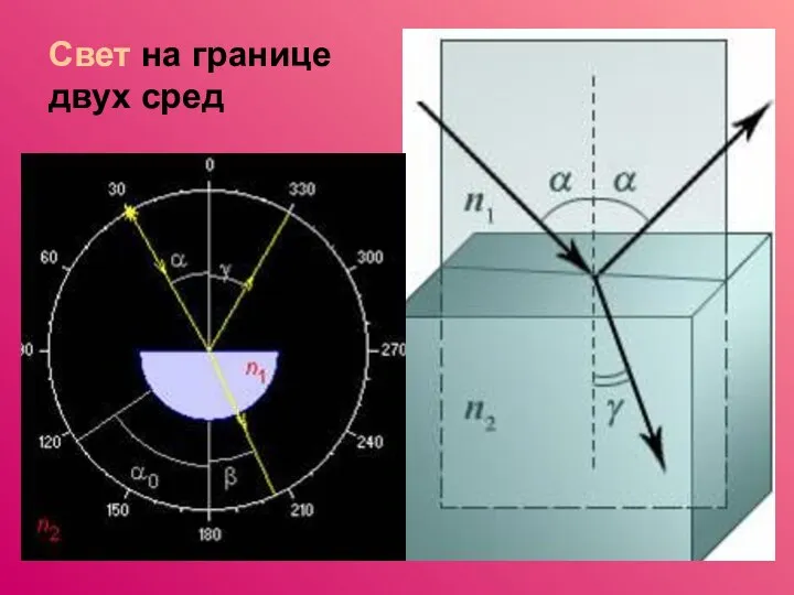 Свет на границе двух сред