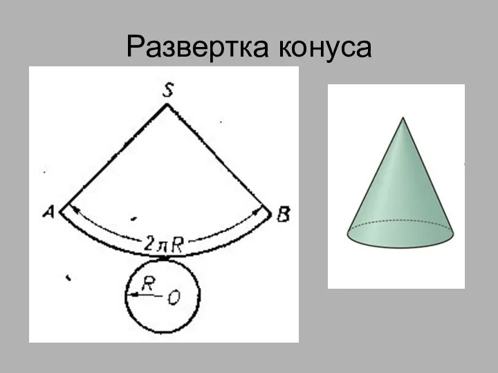 Развертка конуса