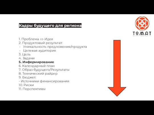 1. Проблема ⬄ Идея 2. Продуктовый результат: Уникальность предложения/продукта Целевая аудитория 3.