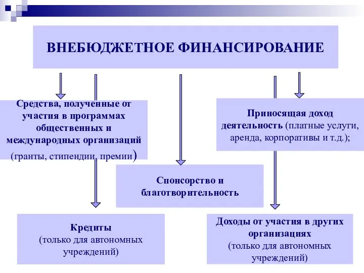 ВНЕБЮДЖЕТНОЕ ФИНАНСИРОВАНИЕ Средства, полученные от участия в программах общественных и международных организаций