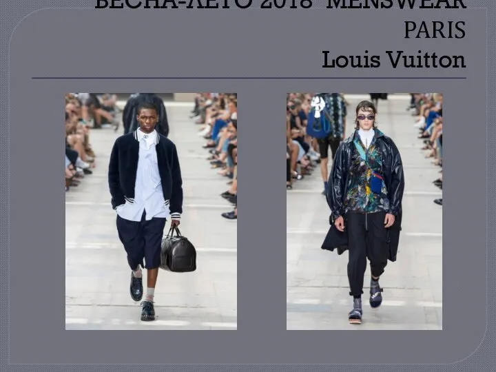ВЕСНА-ЛЕТО 2018 MENSWEAR PARIS Louis Vuitton