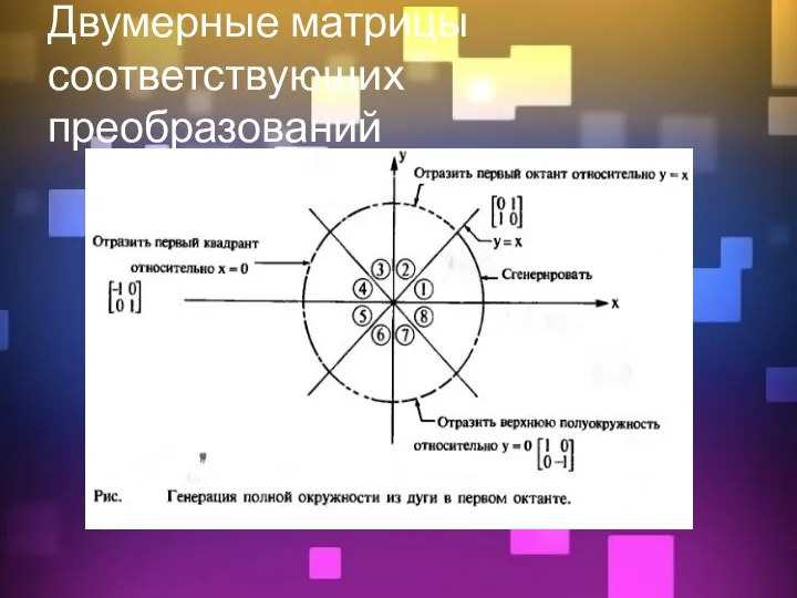 Двумерные матрицы соответствующих преобразований