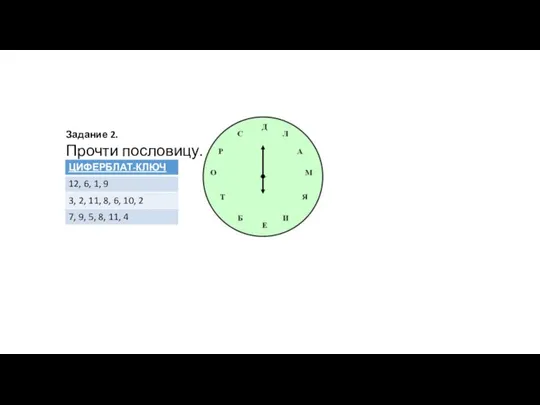 Задание 2. Прочти пословицу.