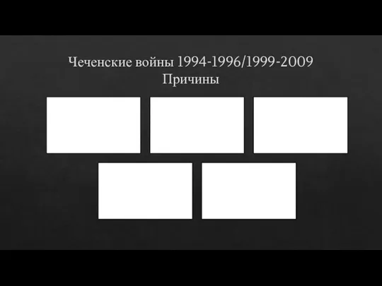 Чеченские войны 1994-1996/1999-2009 Причины