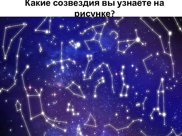Какие созвездия вы узнаёте на рисунке?