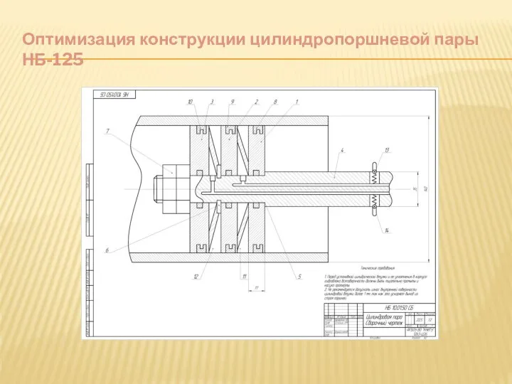 Оптимизация конструкции цилиндропоршневой пары НБ-125