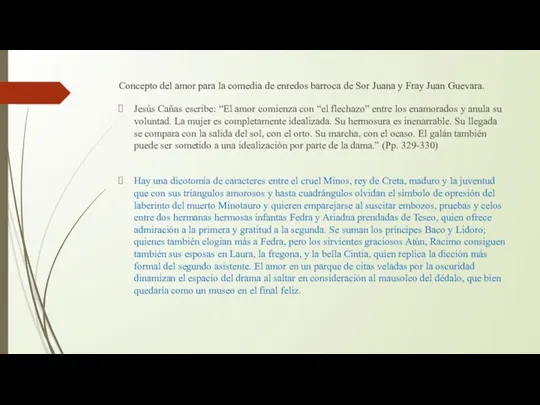 Concepto del amor para la comedia de enredos barroca de Sor Juana