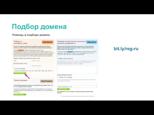 Подбор домена bit.ly/reg-ru