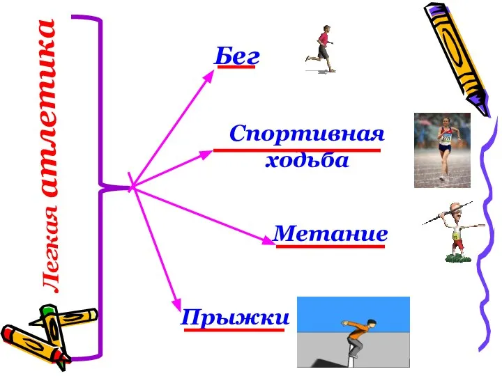 Легкая атлетика Прыжки Метание Спортивная ходьба Бег