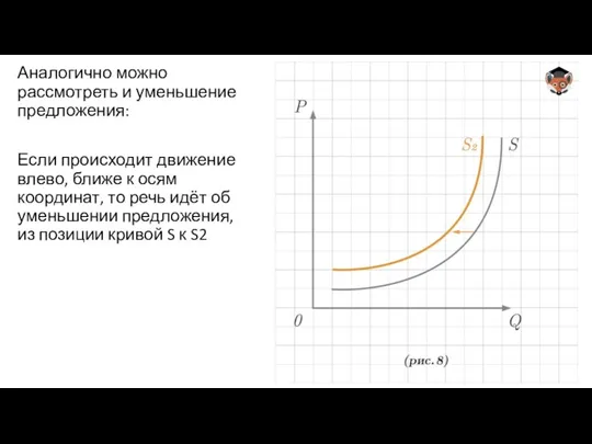 Аналогично можно рассмотреть и уменьшение предложения: Если происходит движение влево, ближе к