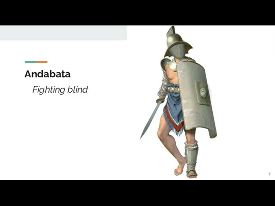 Andabata Fighting blind