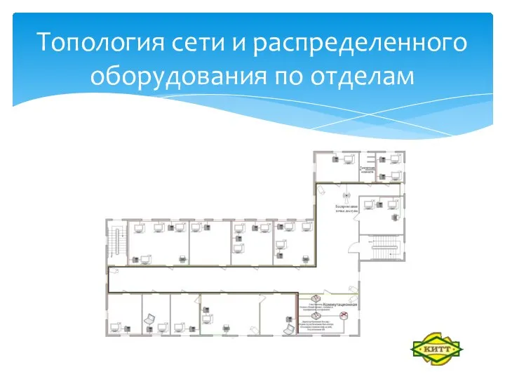 Топология сети и распределенного оборудования по отделам