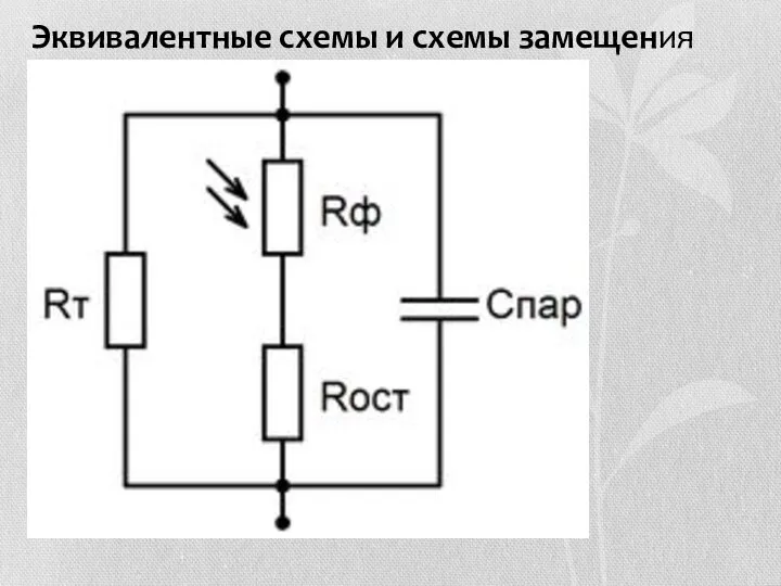 Эквивалентные схемы и схемы замещения