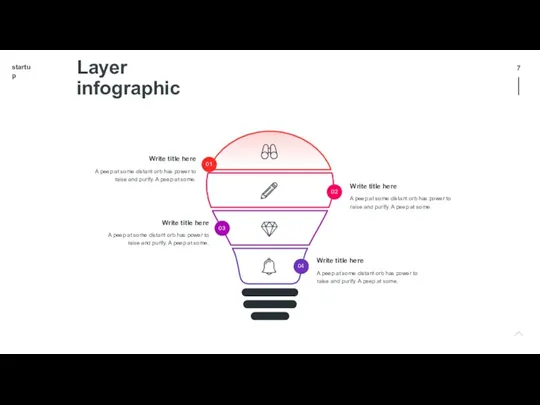 Layer infographic Write title here A peep at some distant orb has
