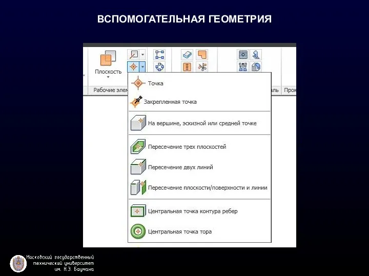 ВСПОМОГАТЕЛЬНАЯ ГЕОМЕТРИЯ