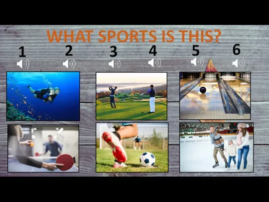 WHAT SPORTS IS THIS? 1 2 3 4 5 6