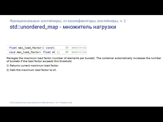 std::unordered_map - множитель нагрузки