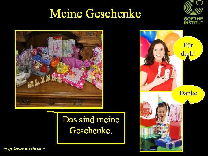 Meine Geschenke Das sind meine Geschenke. Für dich! Danke images ©www.colourbox.com