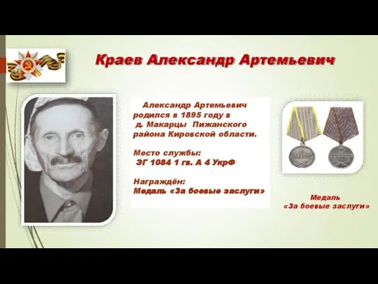 Краев Иван Александрович (дядя) Великая Отечественная война принесла людям страдание и смерть,