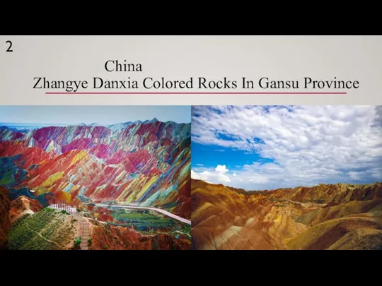 China Zhangye Danxia Colored Rocks In Gansu Province 2